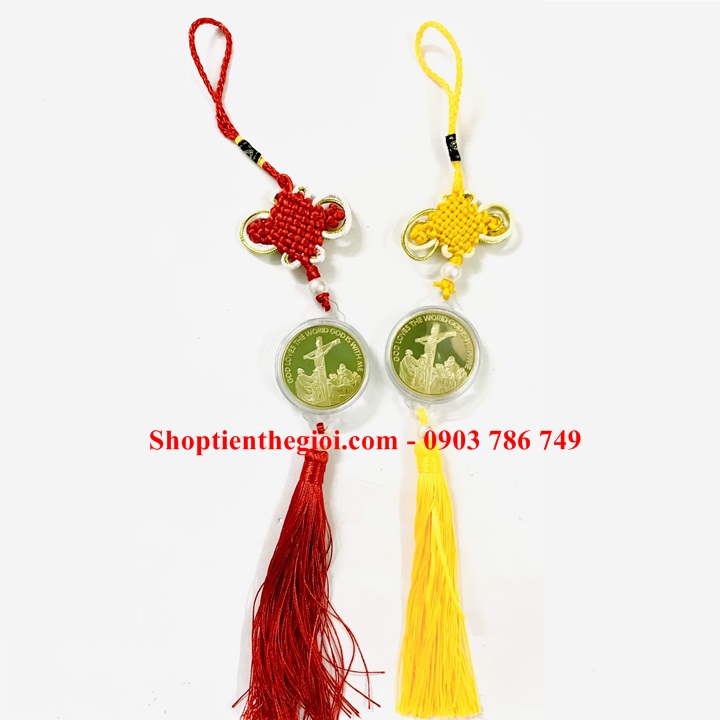 Dây Treo Xu Thánh Tâm Chúa Giêsu Kitô In Màu - SP005205 